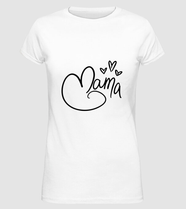 mama model alb pe tricou