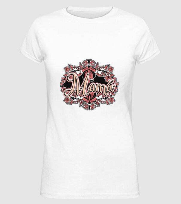 Mamă model alb pe tricou