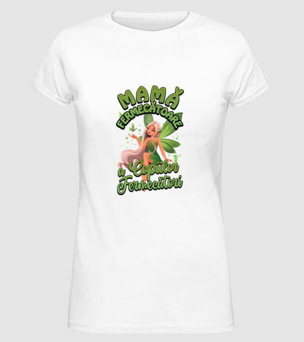 Mamă fermecătoare a copiilor fermecătorit model alb pe tricou