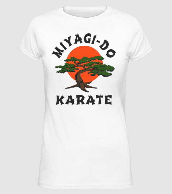 Miyagi-do karate cobra kai model alb pe tricou