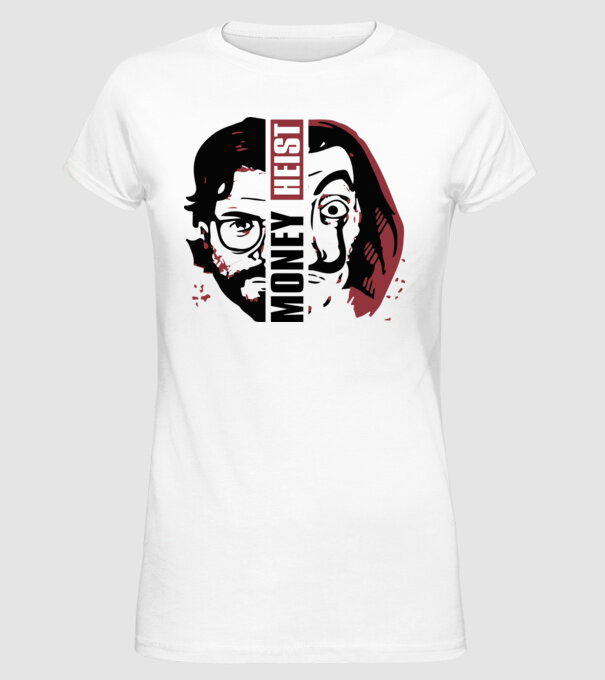 money heist professor model alb pe tricou