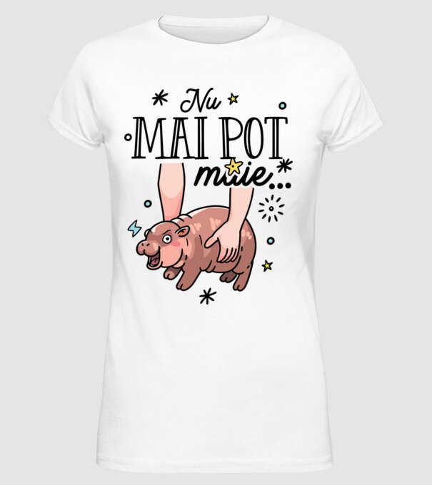 Nu mai pot muie... model alb pe tricou