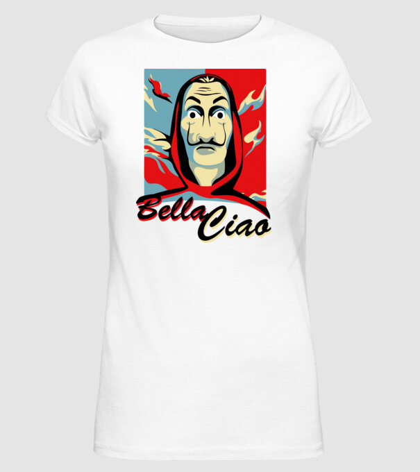 obey bella ciao model alb pe tricou