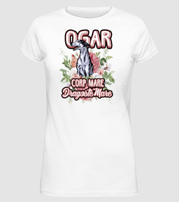Ogar - picioare lungi dragoste multă model alb pe tricou