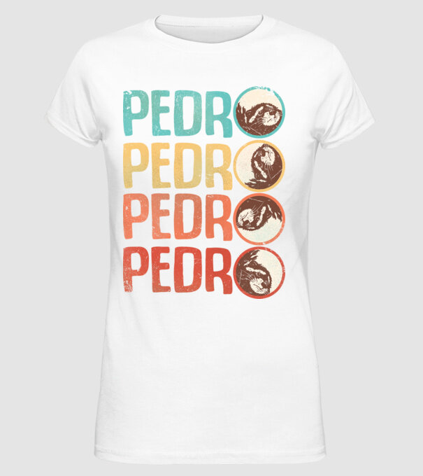 Pedro Pedro retro model alb pe tricou