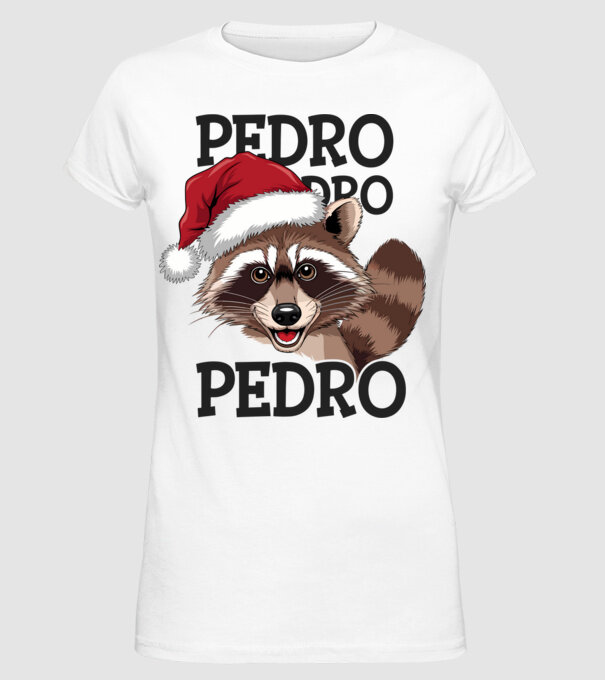 Pedro pedro xmas model alb pe tricou