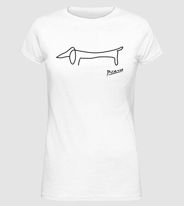 Picasso model alb pe tricou