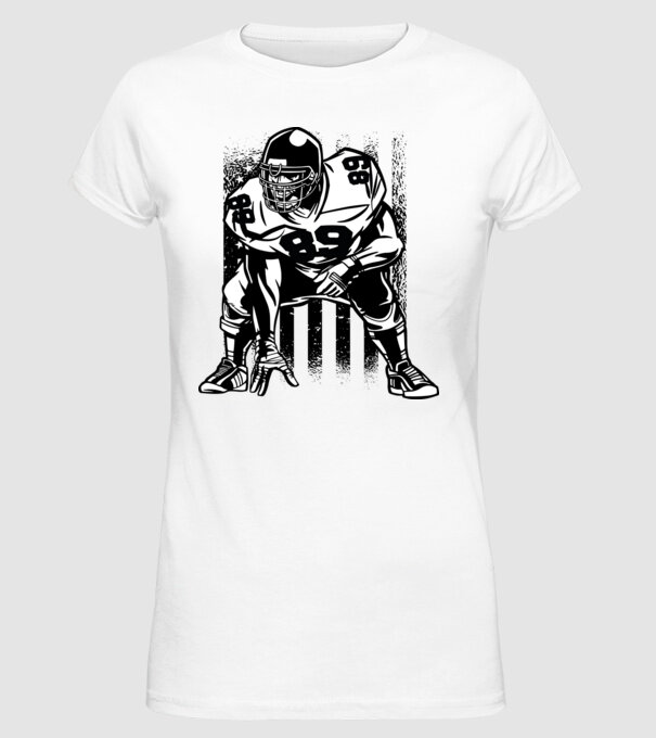 PLAYER model alb pe tricou