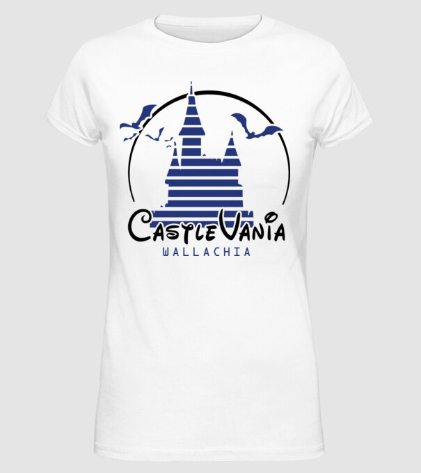 România CastleVania model alb pe tricou