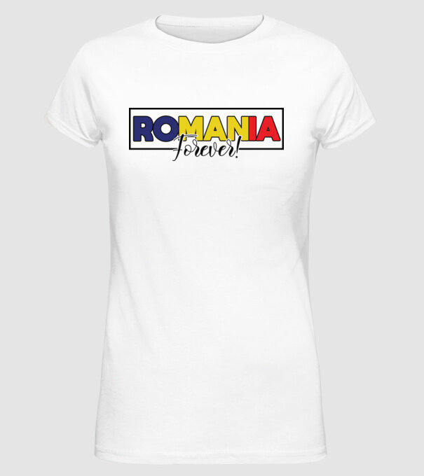Romania forever model alb pe tricou