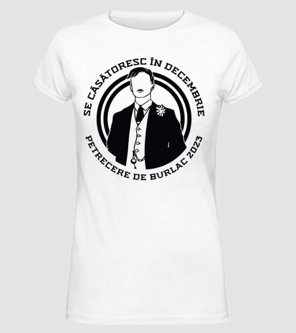 Se căsătoresc în decembrie model alb pe tricou