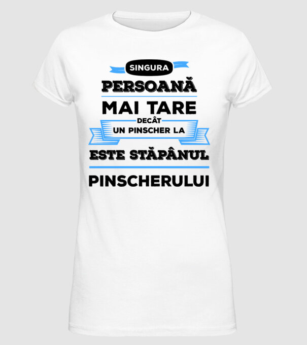 singura persoană mai tare decât un Husky este stăpânul Husky-ului model alb pe tricou