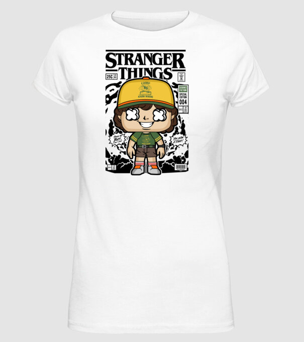 stranger things cereal model alb pe tricou