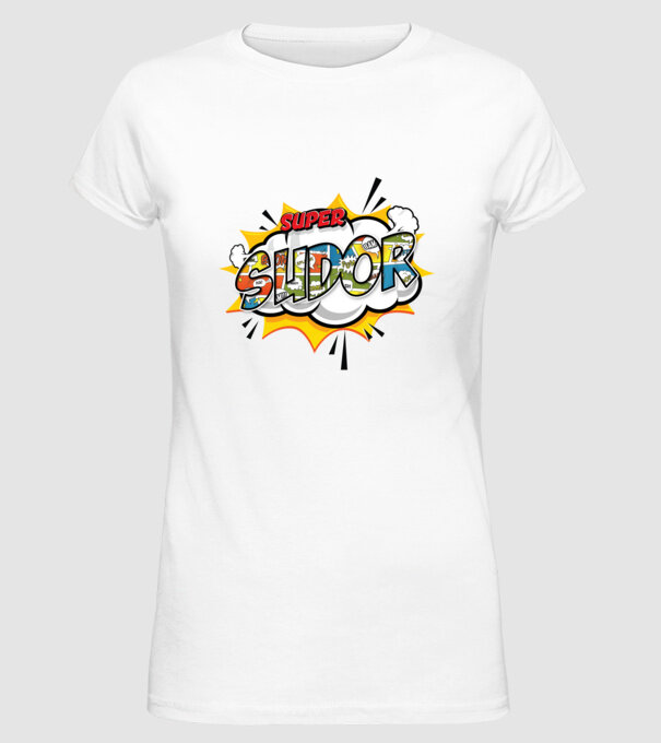Super Sudor model alb pe tricou