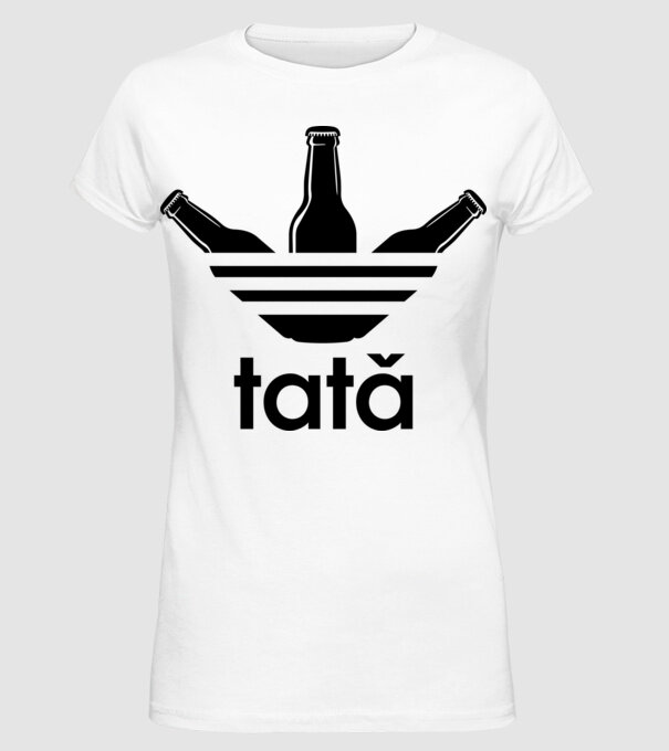 Tatadidas model alb pe tricou
