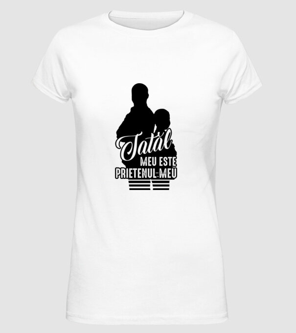 tatăl meu este prietenul meu model alb pe tricou