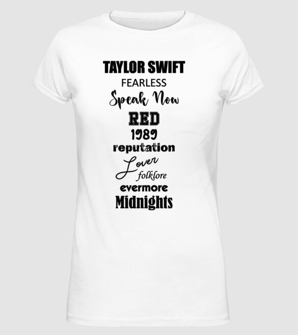 Taylor Swift Eras model alb pe tricou