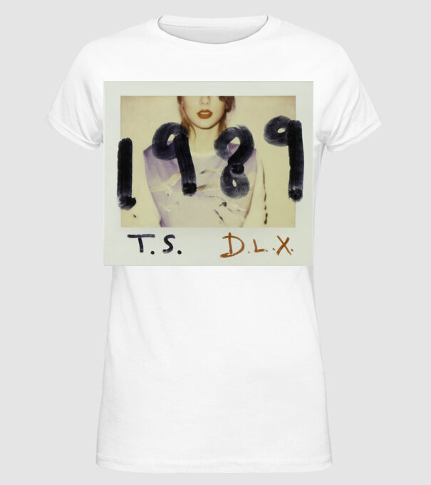 Taylor Swift polaroid model alb pe tricou