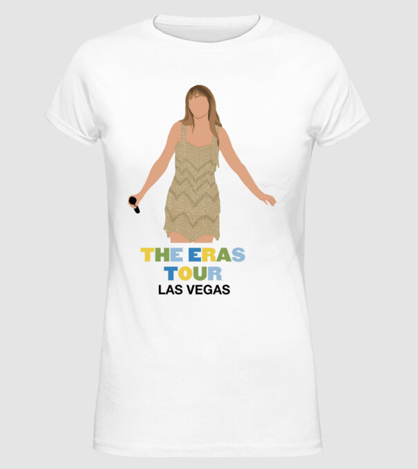 Taylor Swift The Eras Tour Las Vegas model alb pe tricou