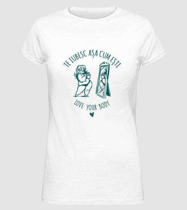 Te iubesc așa cum ești model alb pe tricou
