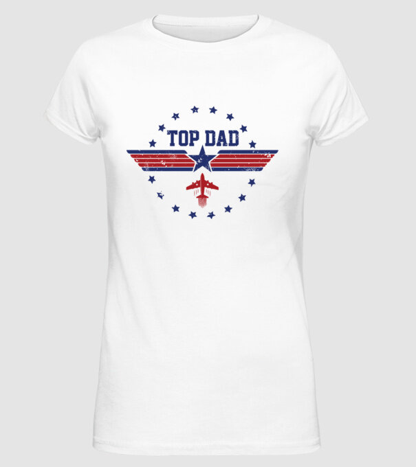 TopDad model alb pe tricou