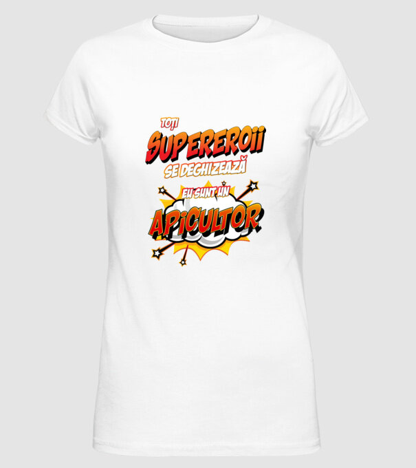 Toți supereroii se deghizează, eu sunt un apicultor model alb pe tricou