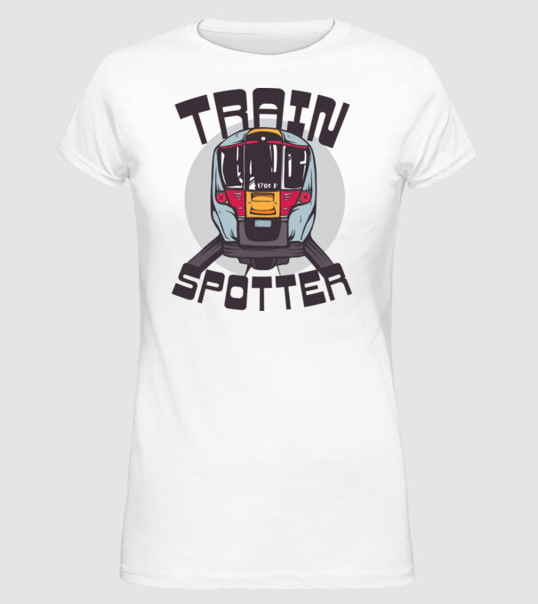 Trenuri model alb pe tricou