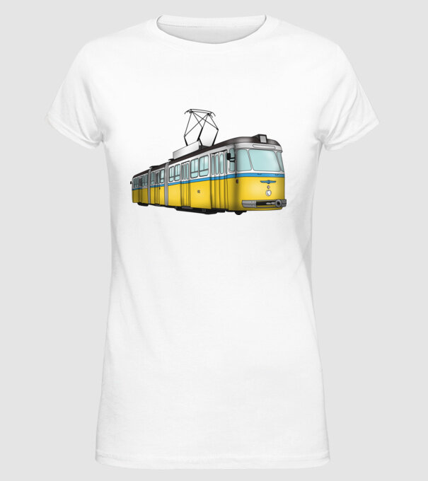Trenuri model alb pe tricou
