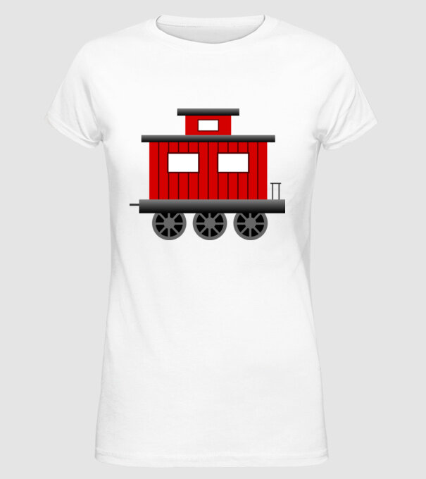 Trenuri model alb pe tricou
