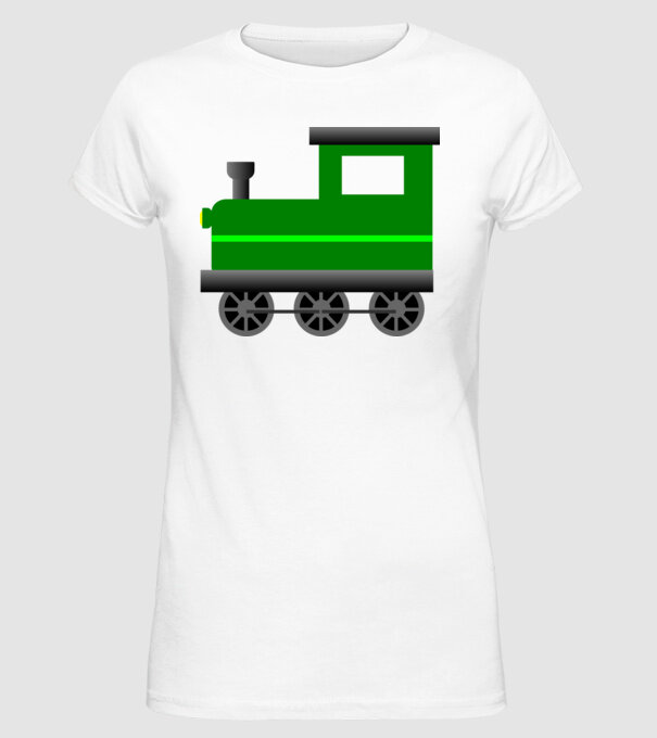 Trenuri model alb pe tricou