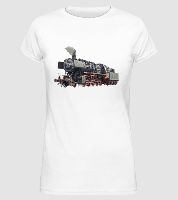 Trenuri model alb pe tricou