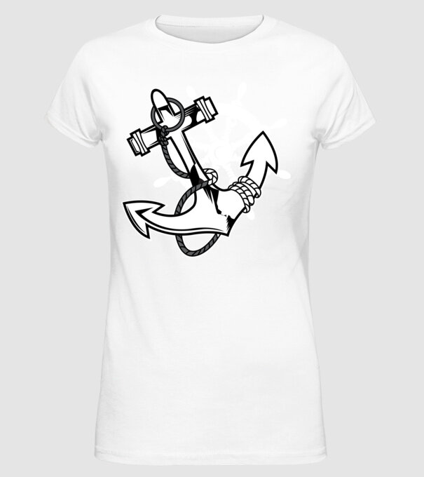 Vapoare model alb pe tricou