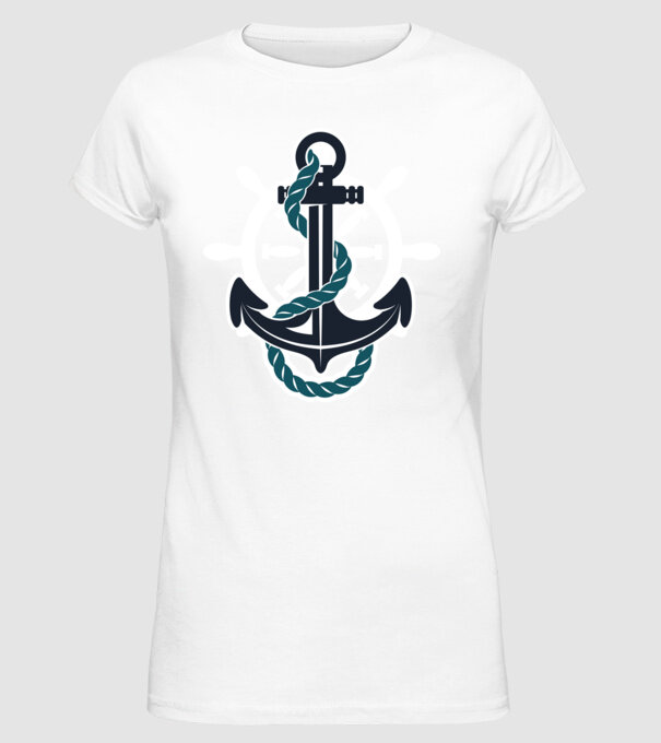 Vapoare model alb pe tricou