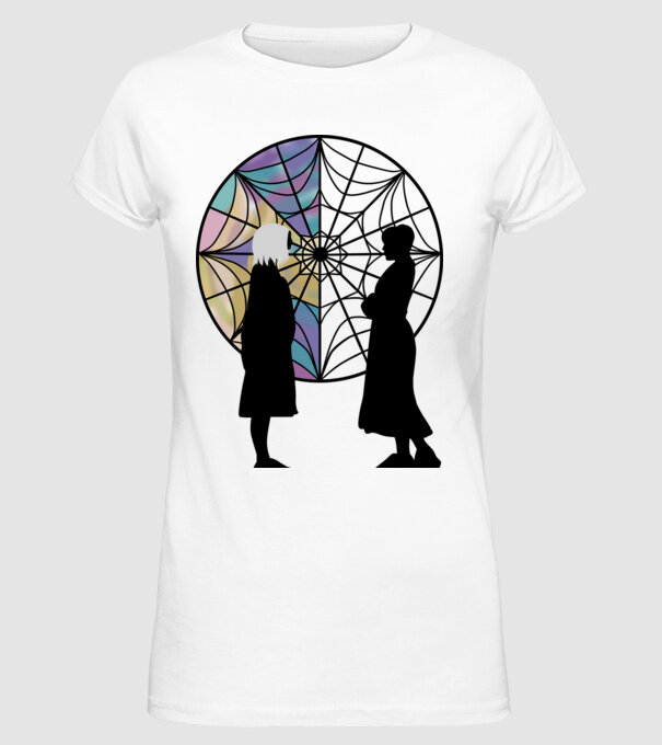 Wednesday Friendship model alb pe tricou