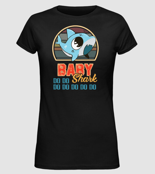 BabyBOY shark model negru pe tricou