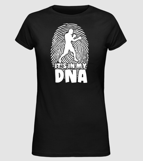 Boxer DNA model negru pe tricou