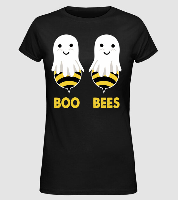 Boo bees model negru pe tricou