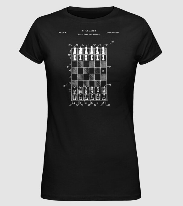 Chess Game method model negru pe tricou