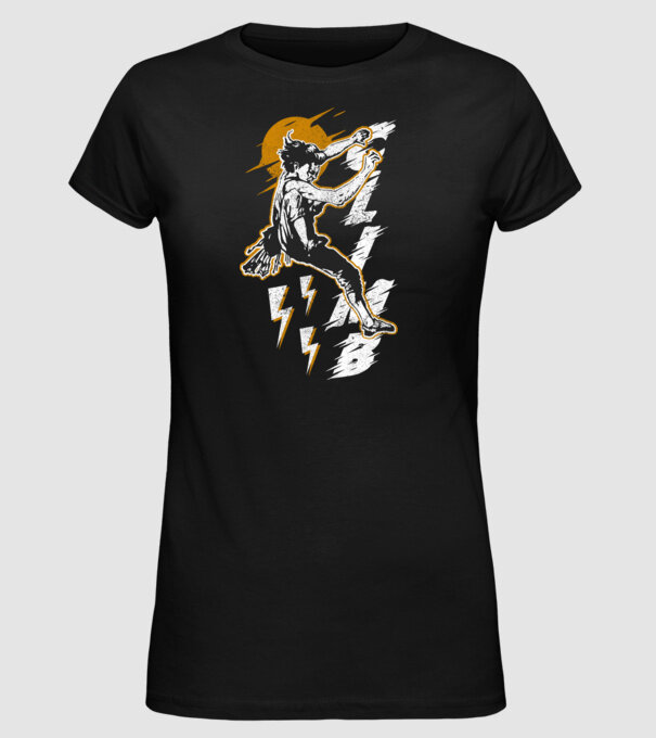 CLIMB retro model negru pe tricou
