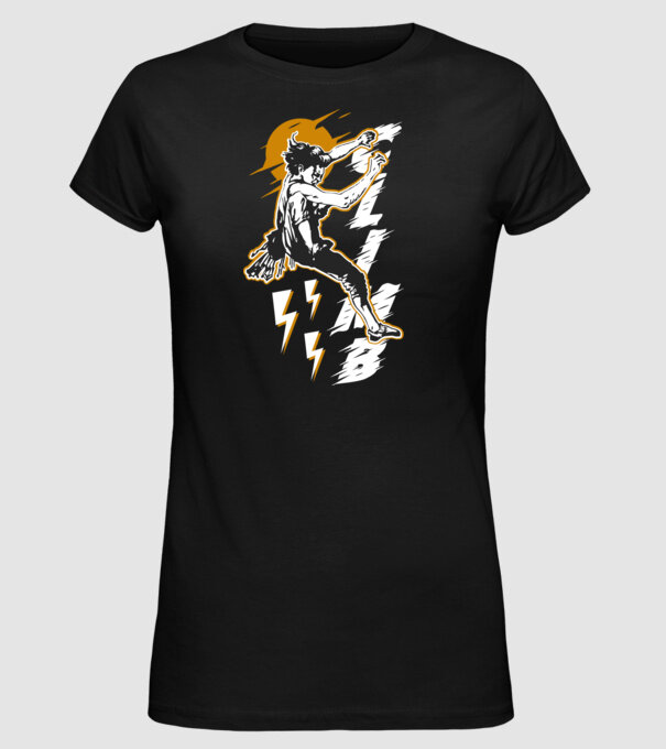 CLIMB retro model negru pe tricou