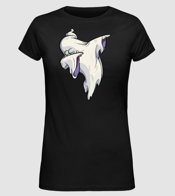 Dab ghost model negru pe tricou