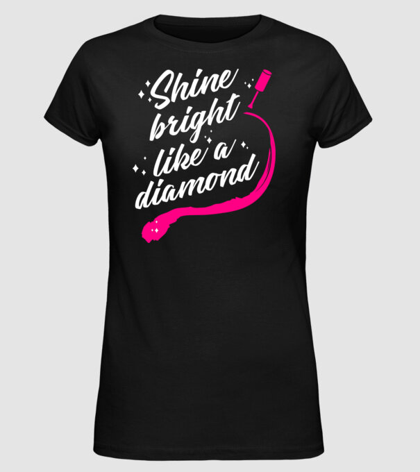Versuri nail artist model negru pe tricou