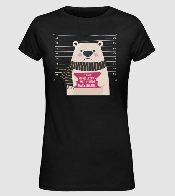 DearSanta model negru pe tricou