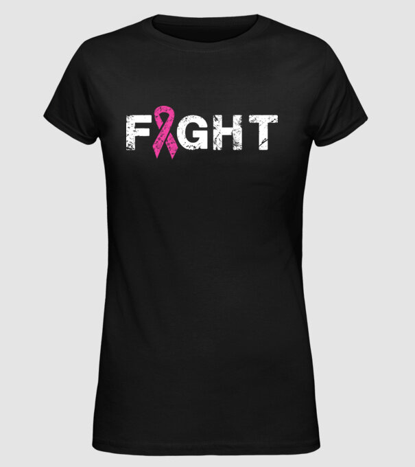 Fight model negru pe tricou