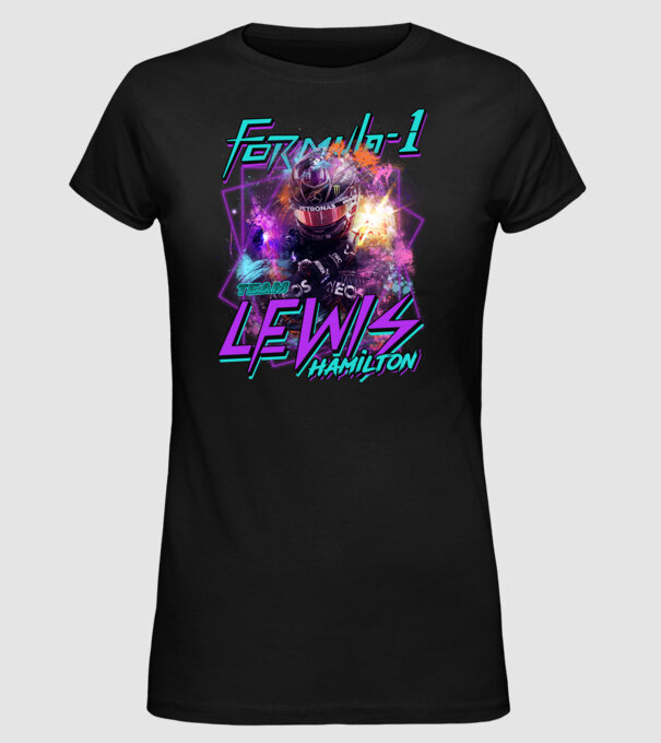 FORMULA 1 HAMILTON model negru pe tricou