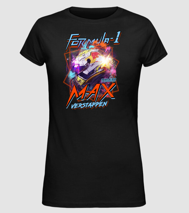 FORMULA 1 VERSTAPPEN model negru pe tricou