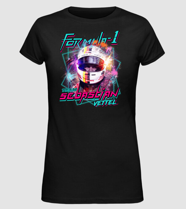FORMULA 1 VETTEL model negru pe tricou