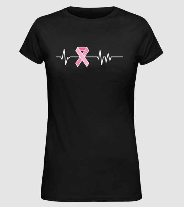 Heartbeat faith model negru pe tricou