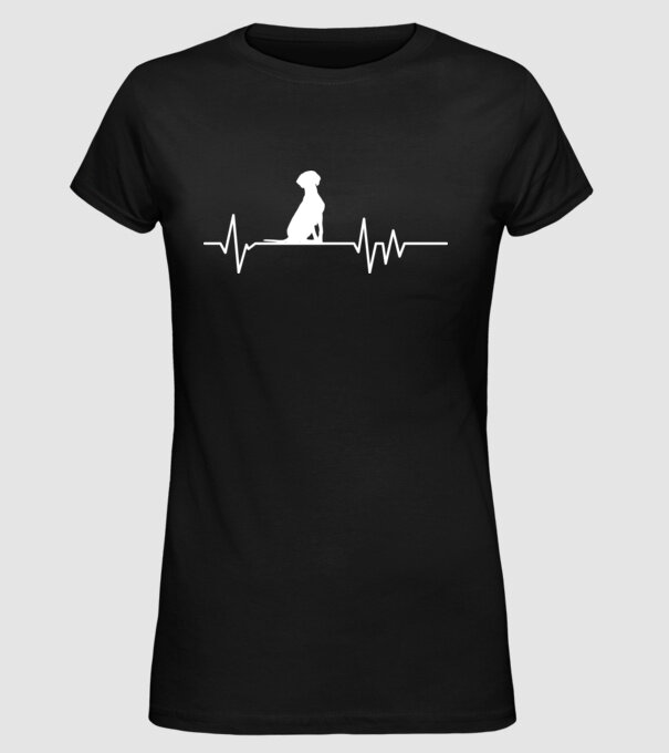 Heartbeat silueta Vijla model negru pe tricou