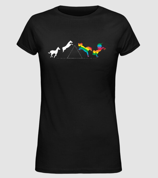 horse pink floyd model negru pe tricou